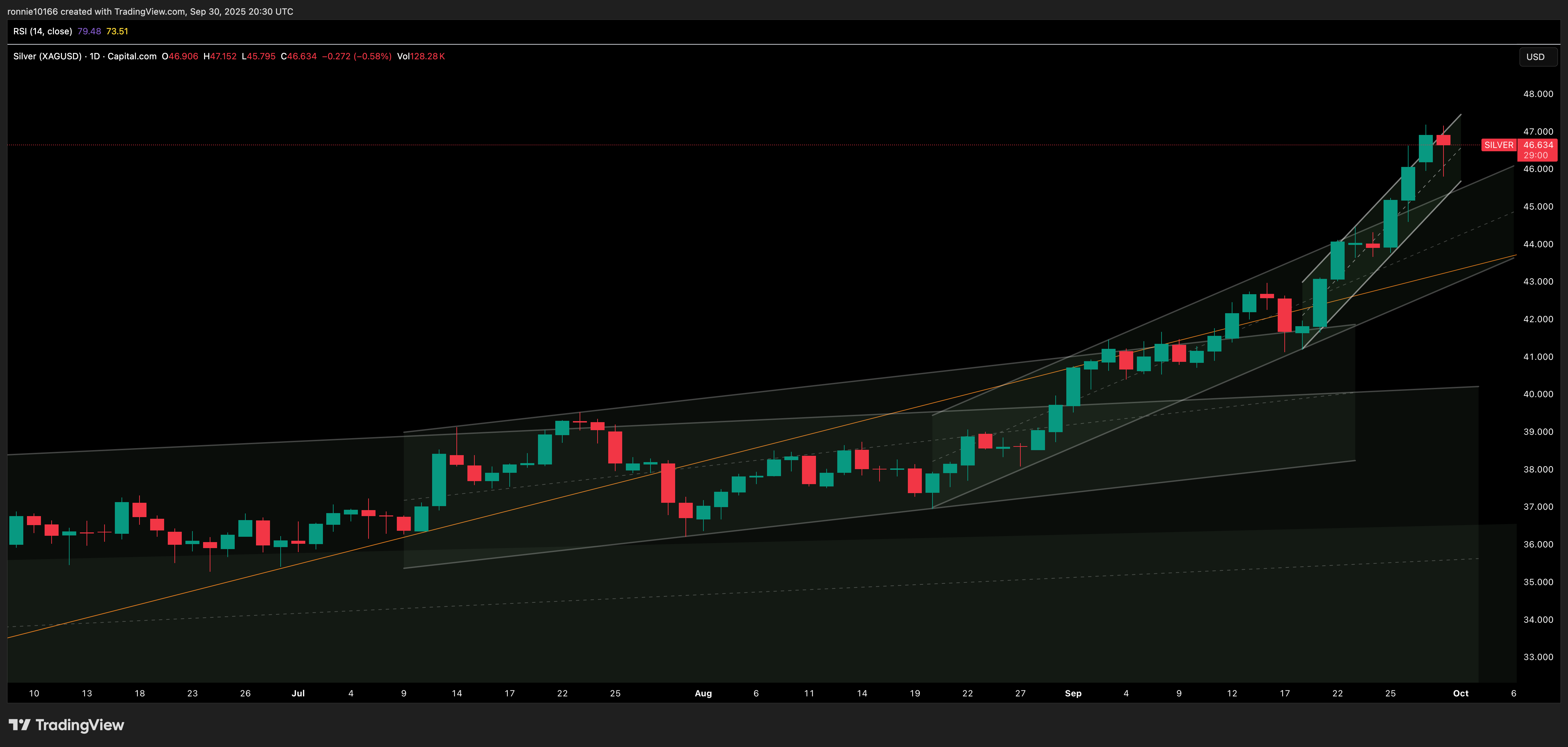 SILVER/USD Daily
