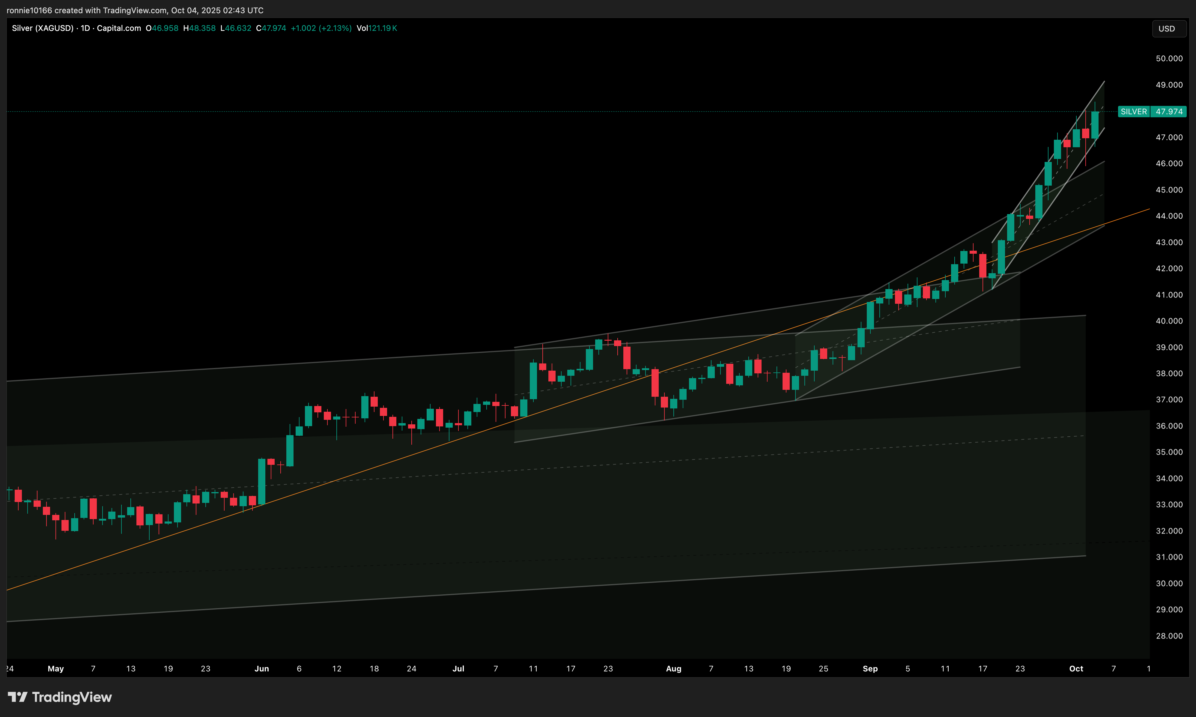 SILVER/USD Daily