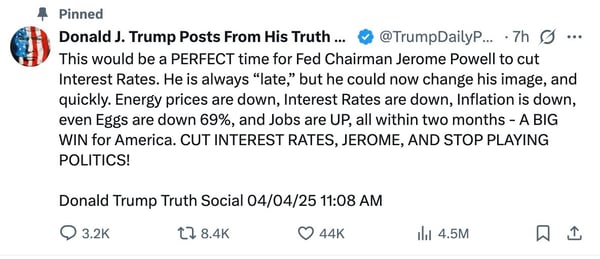 Donald J. Trump Posts From His Truth Social