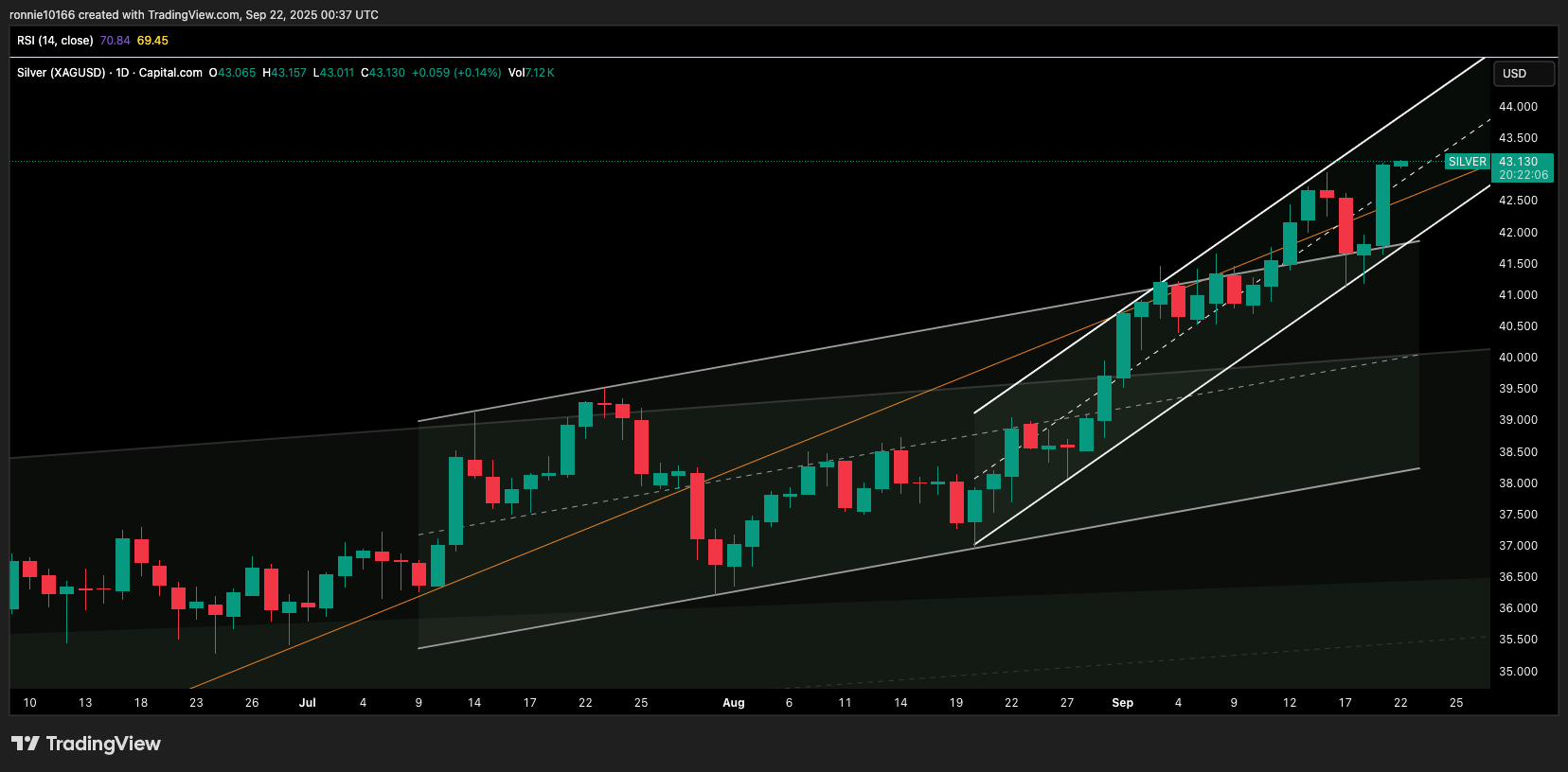 SILVER/USD Daily