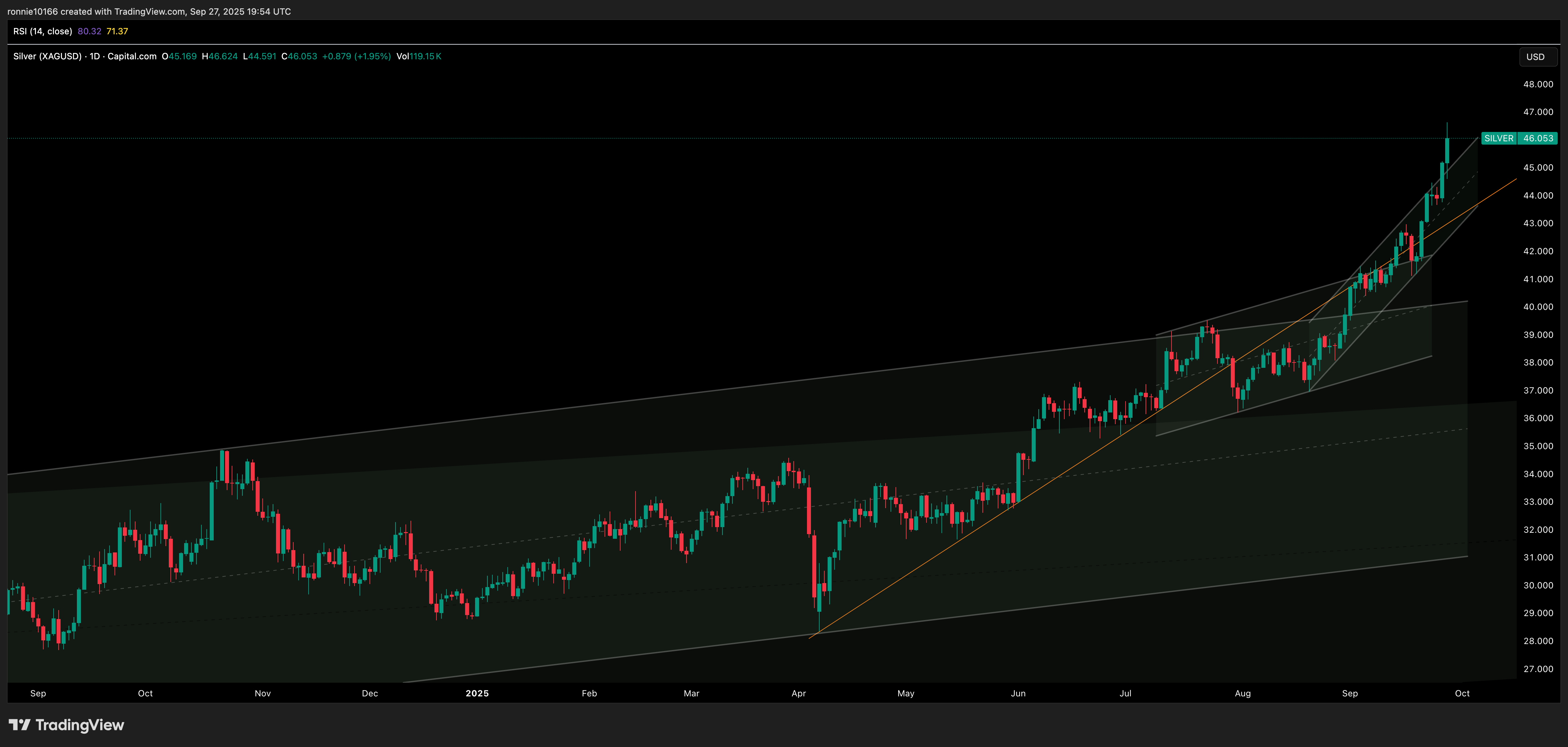 SILVER/USD Daily